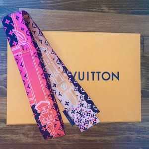 LOUIS VUITTON Silk Monogram Rising Confidential BB Bandeau Beige w/ Crystals